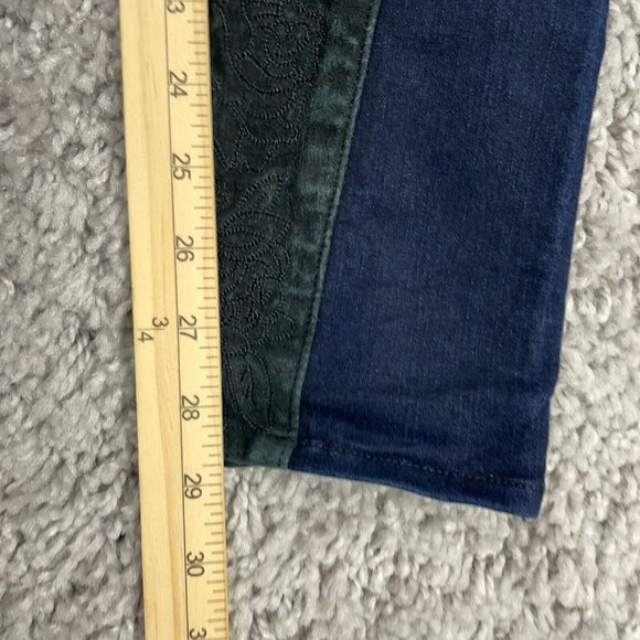 Rag & Bone Riding Jodhpurs Jeans Womens Sz 25 (27x29) Midnight Wash Lamb Leather - Picture 13 of 15